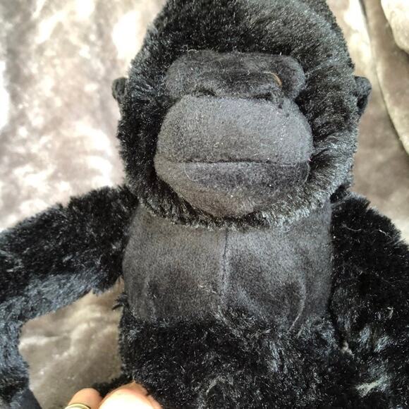 Destination Nation Gorilla Plush Toy Bean Bottom Black Ape Stuffed Animal Monkey - Picture 7 of 10
